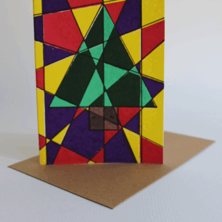 Stained Glass Christmas Tree Card